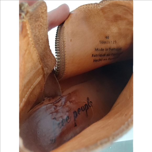 Free People Brown Leather Ankle Boots Size 9 - Picture 13 of 15